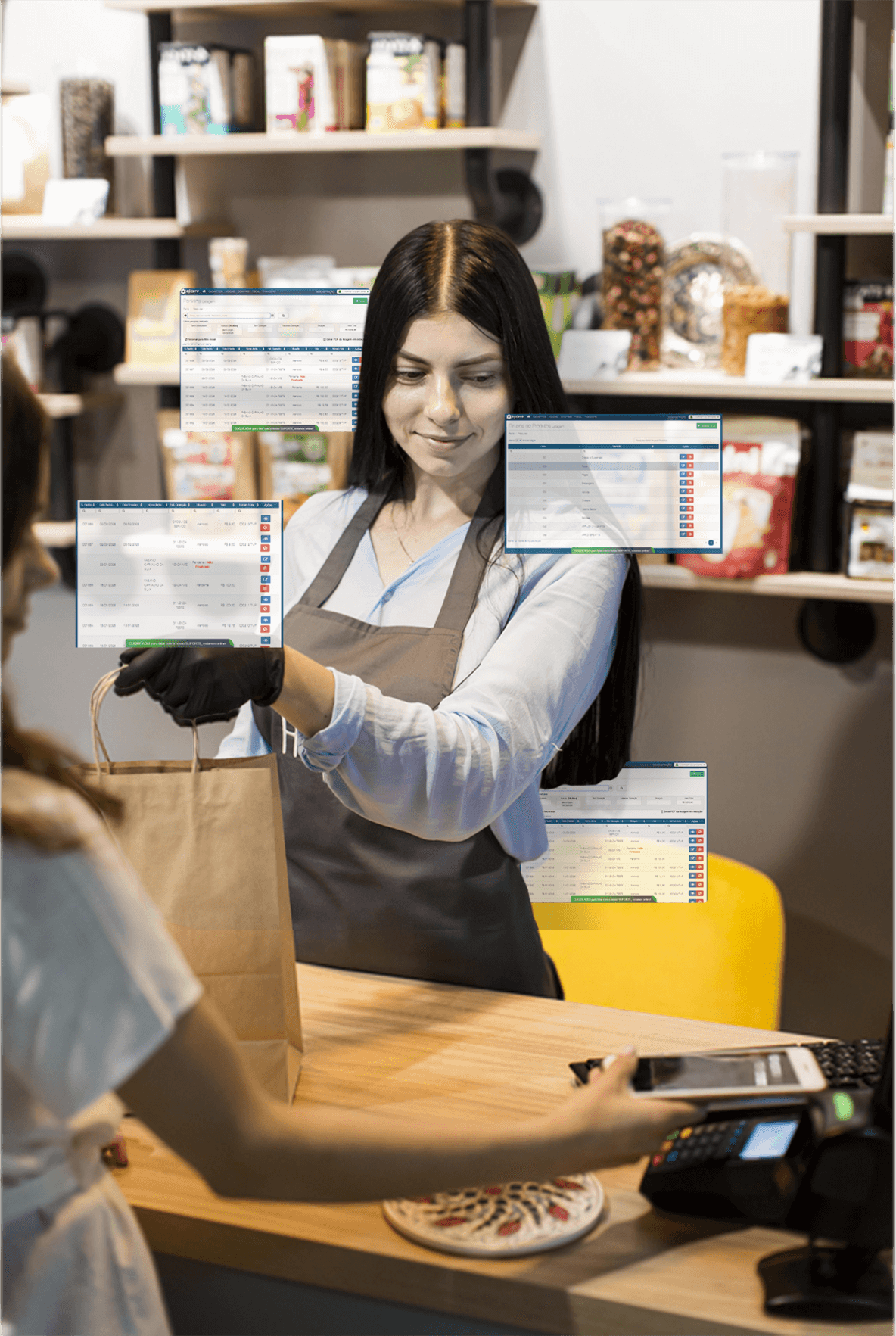 Frente de caixa, emissão de NFC-e e controle de estoque no Eficere